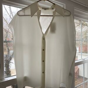 Vince Sheer White Blouse NWT S